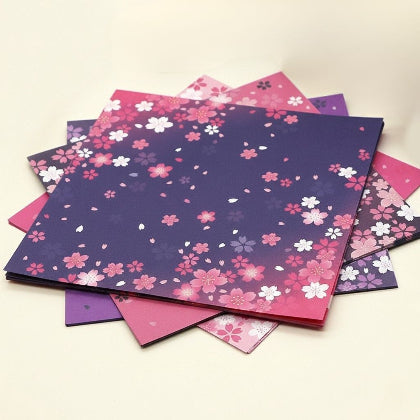 Stack of floral-patterned paper sheets