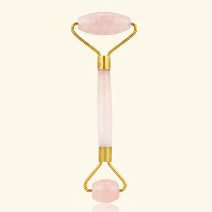 Rose quartz facial roller