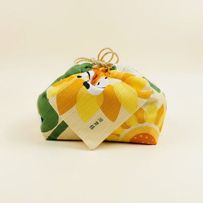 Sunflower Knot Bento Bag – Traditional Japanese-Style Wrap Bag